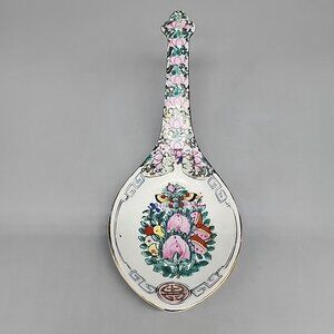 Vintage Chinese Famille Rose Spoon Porcelain Hong Kong